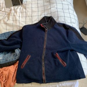 multi coloured fuzzy sweater